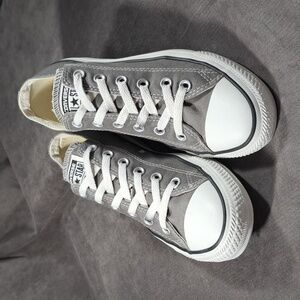 Converse Chuck Taylor All Star Ox Low Grey Lace Up Canvas Sneakers G US 9.5